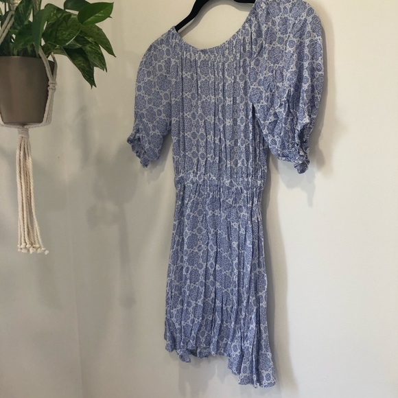 THE IMPECCABLE PIG - Blue and White Flowery Dress - Picture 4 of 7